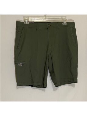 Men's Weatherproof Olive Green Utility Cargo Shorts Sz 36